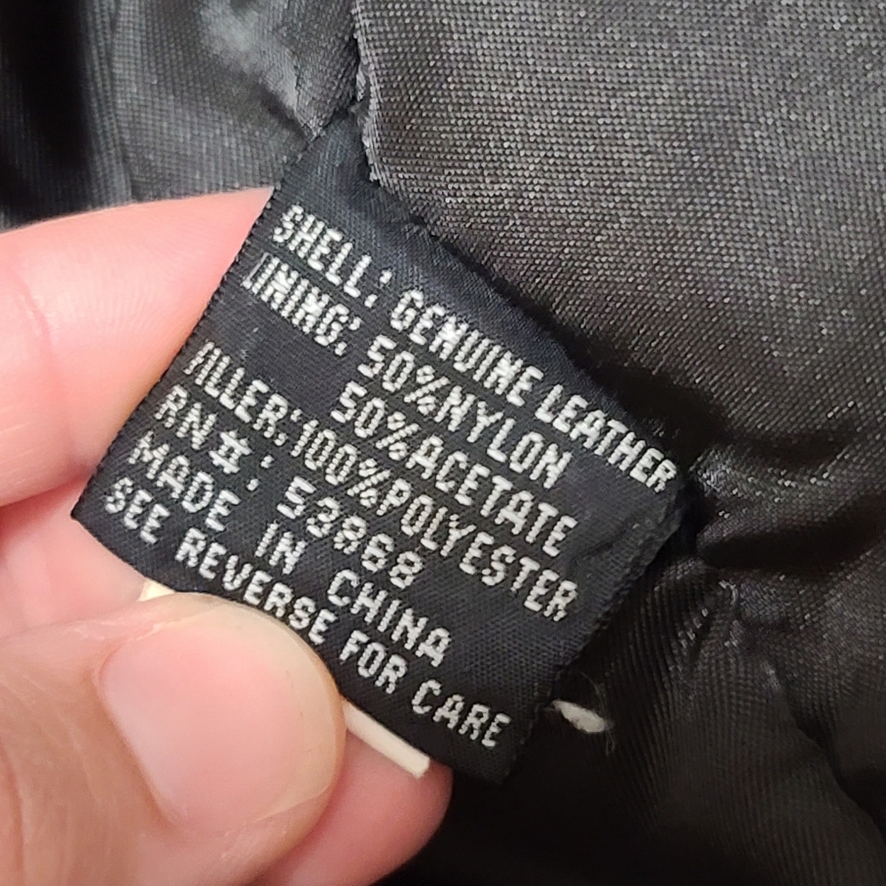 *SOLD* Pelle Club Vintage 1980s Black Genuine Leather Biker Jacket Womens S - Picture 10 of 10